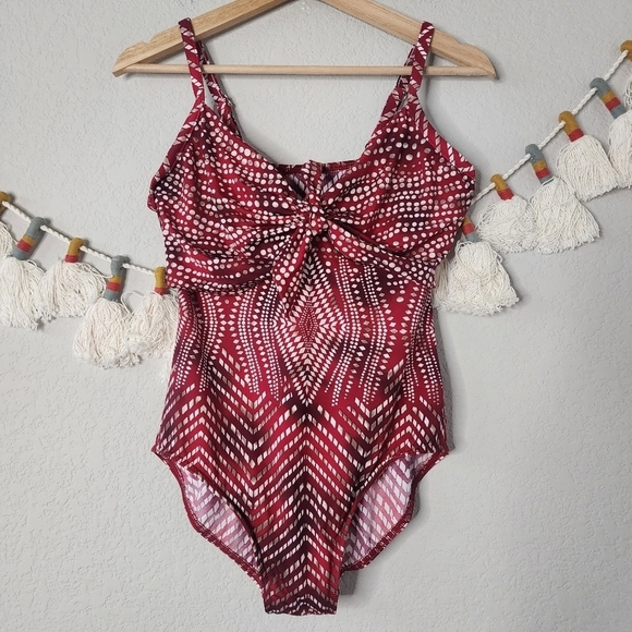 Miraclesuit Babylon Pin Up Tie Front Wire Coverage Swimsuit Shaping Slimming 12 - Picture 1 of 9